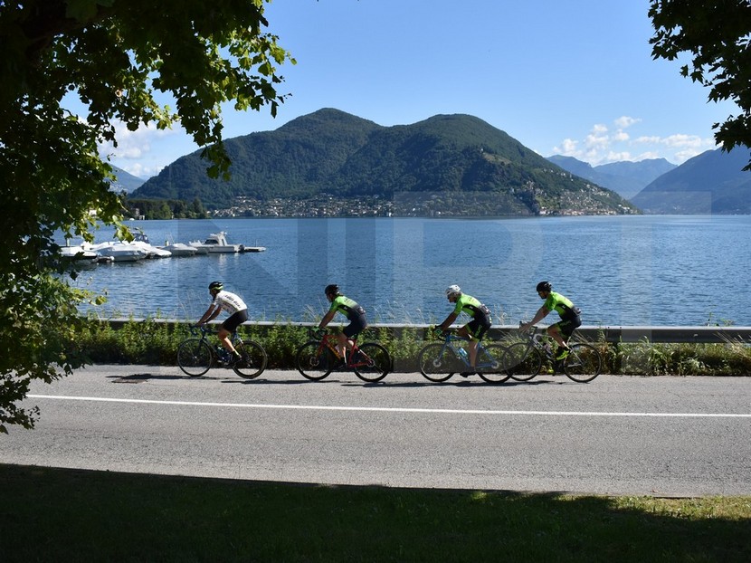 guida bicicletta lago Lugano